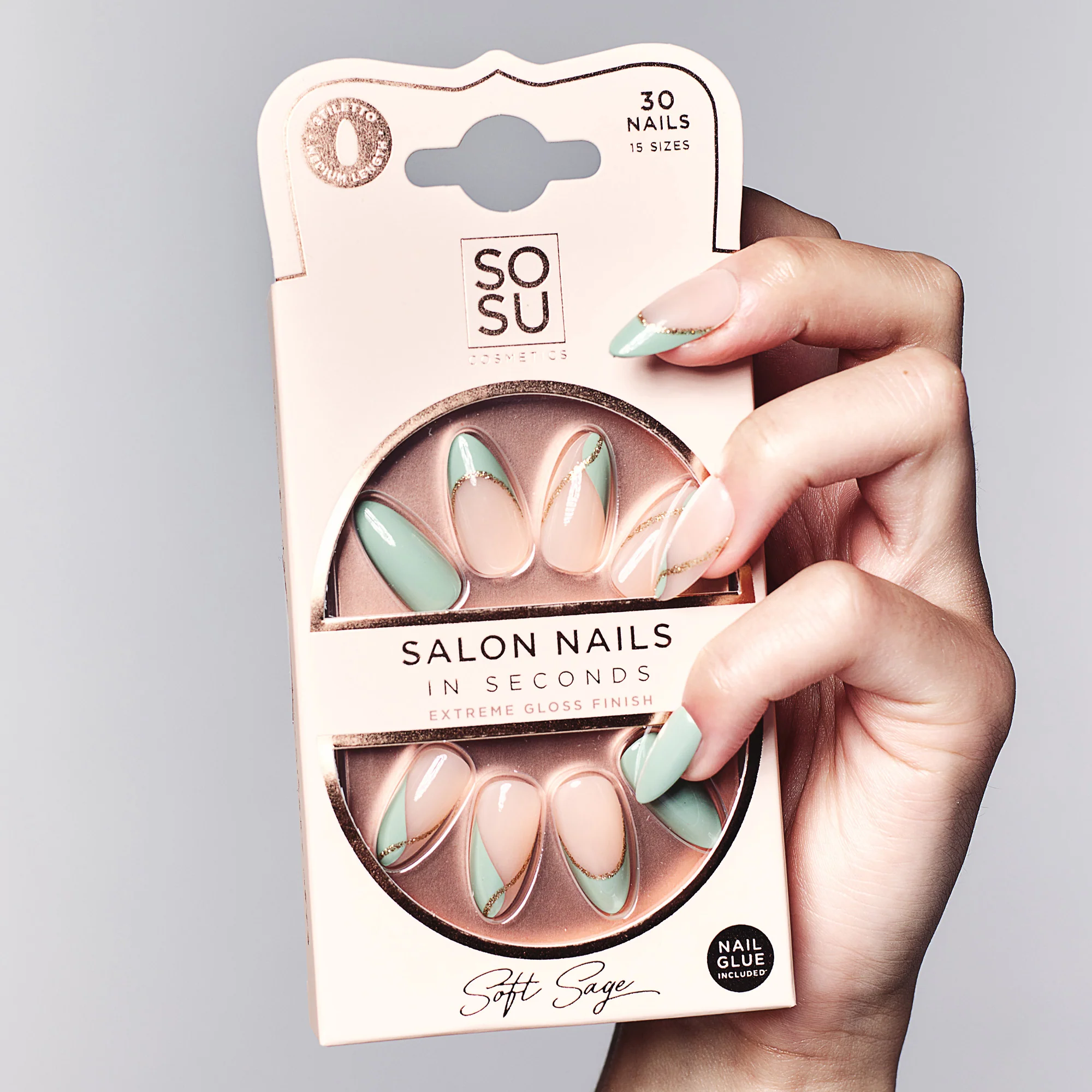 Soft Sage | Faux Nails - Image 4